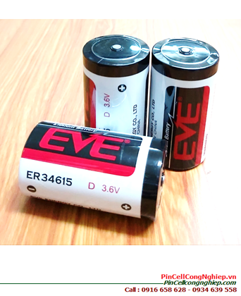 EVE ER34615, Pin nuôi nguồn PLC EVE ER34615 lithium 3.6v D 19000mAh (34MMX61.5MM)